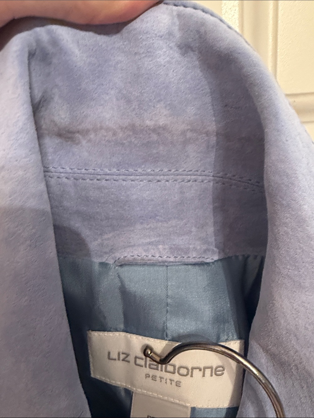 Liz Claiborne Vintage Light blue Suede Blazer - Picture 5 of 7